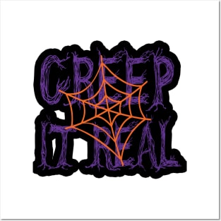 Creep it Real, Halloween inspired colorful typography design Posters and Art